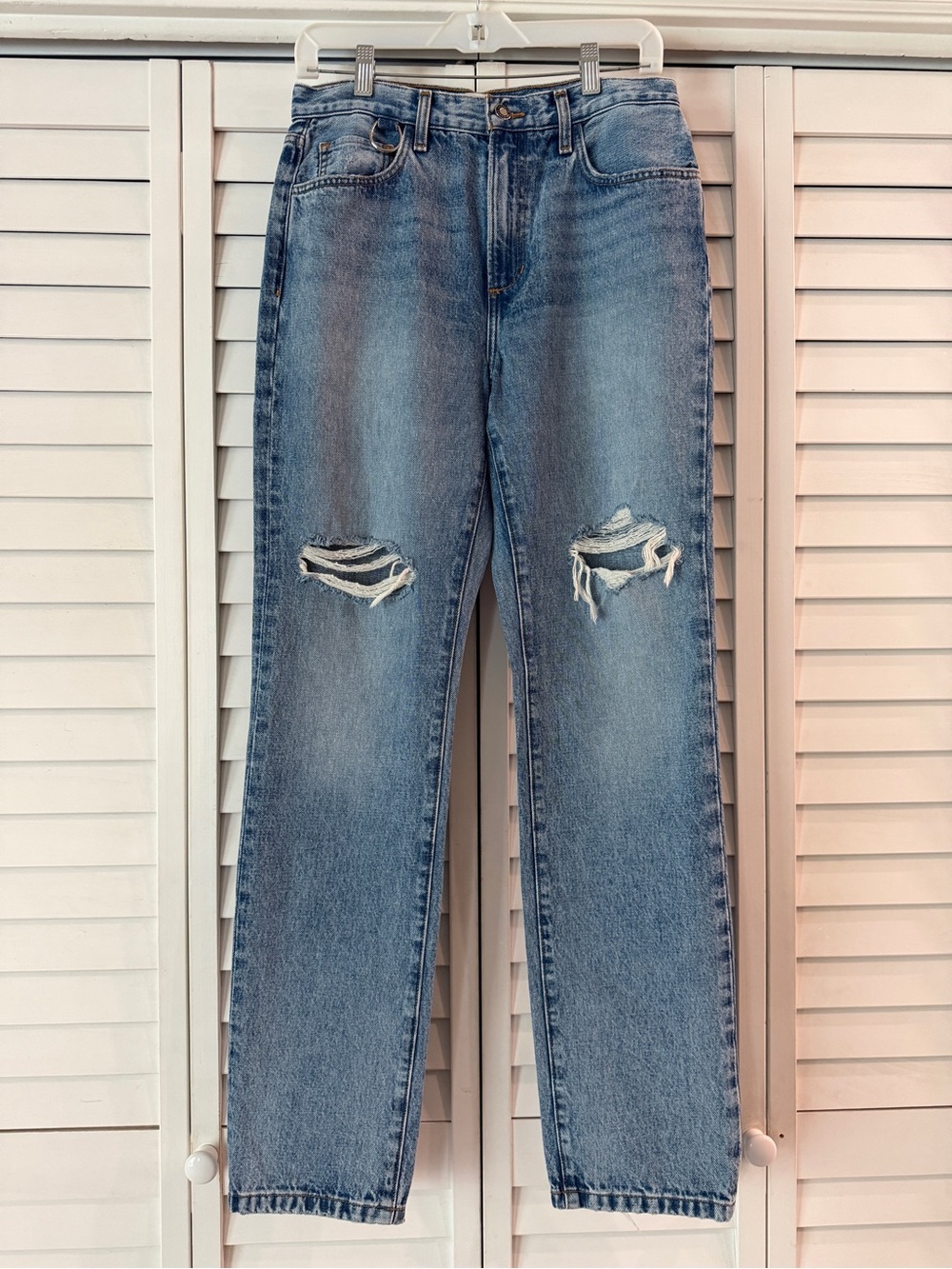 Favorite Daughter The Mikaela Ripped Low Rise Straight Leg Jeans - Size 26